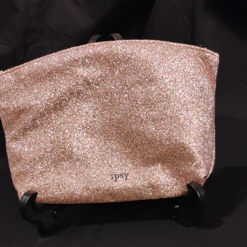 Ipsy Pink Sparkle Cosmetic Bag